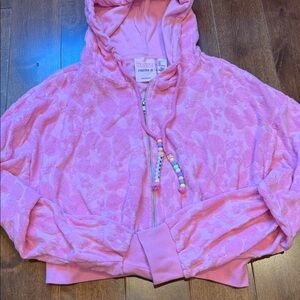 Forever 21 Kids Light Pink Hooded Zip-Up Puffer Jacket